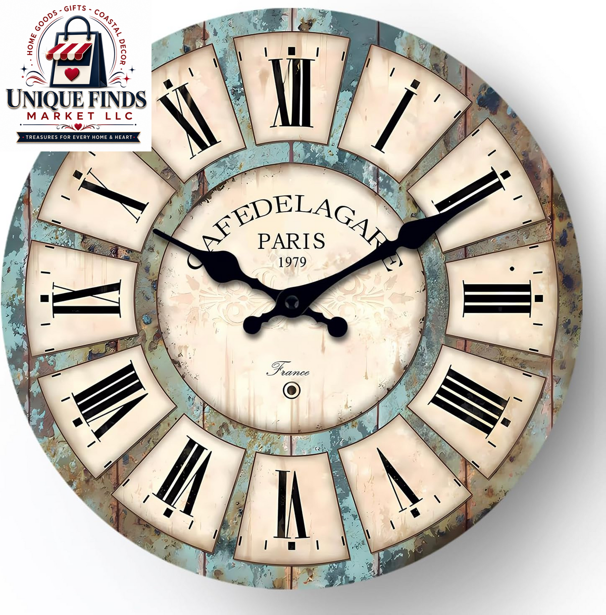 Elegant Rustic Wood Battery-Operated Silent Wall Clock - 12 Inch