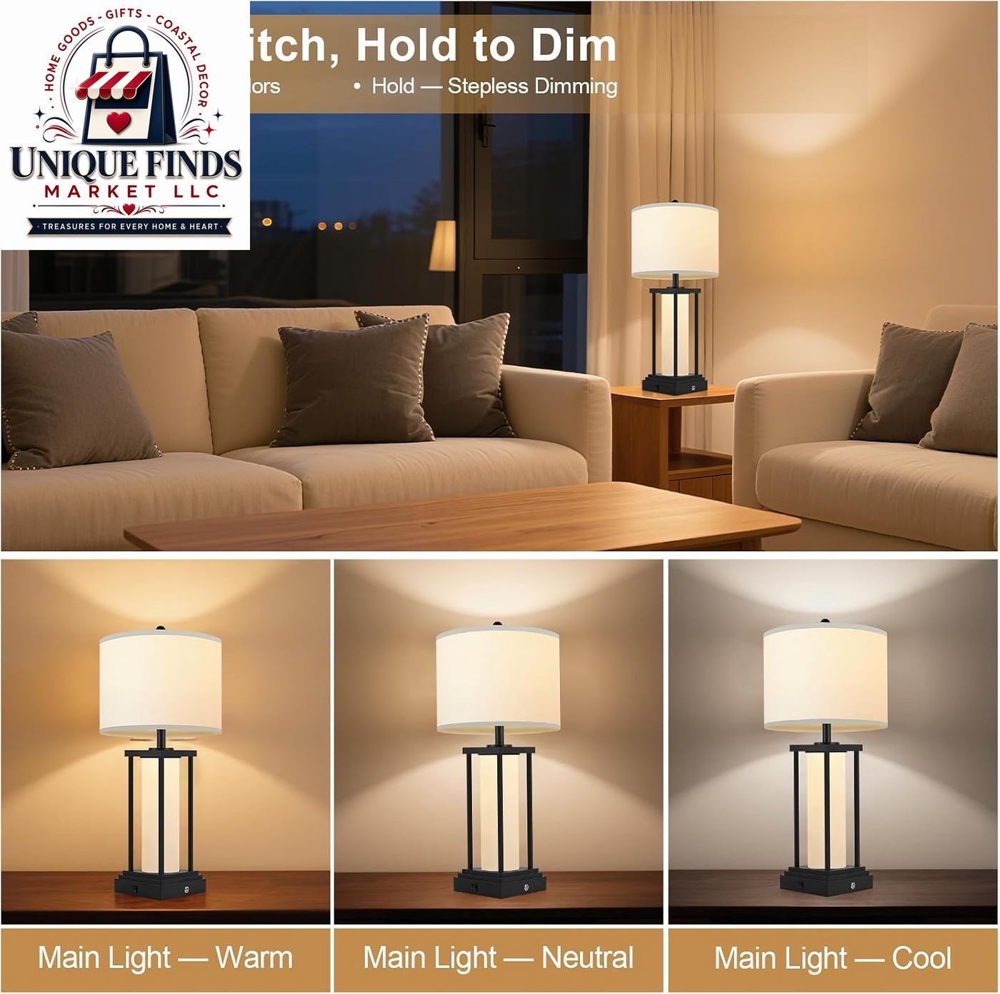 26.8'' Farmhouse Table Lamps, Table Lamps for Livingroom(Bulbs Included)