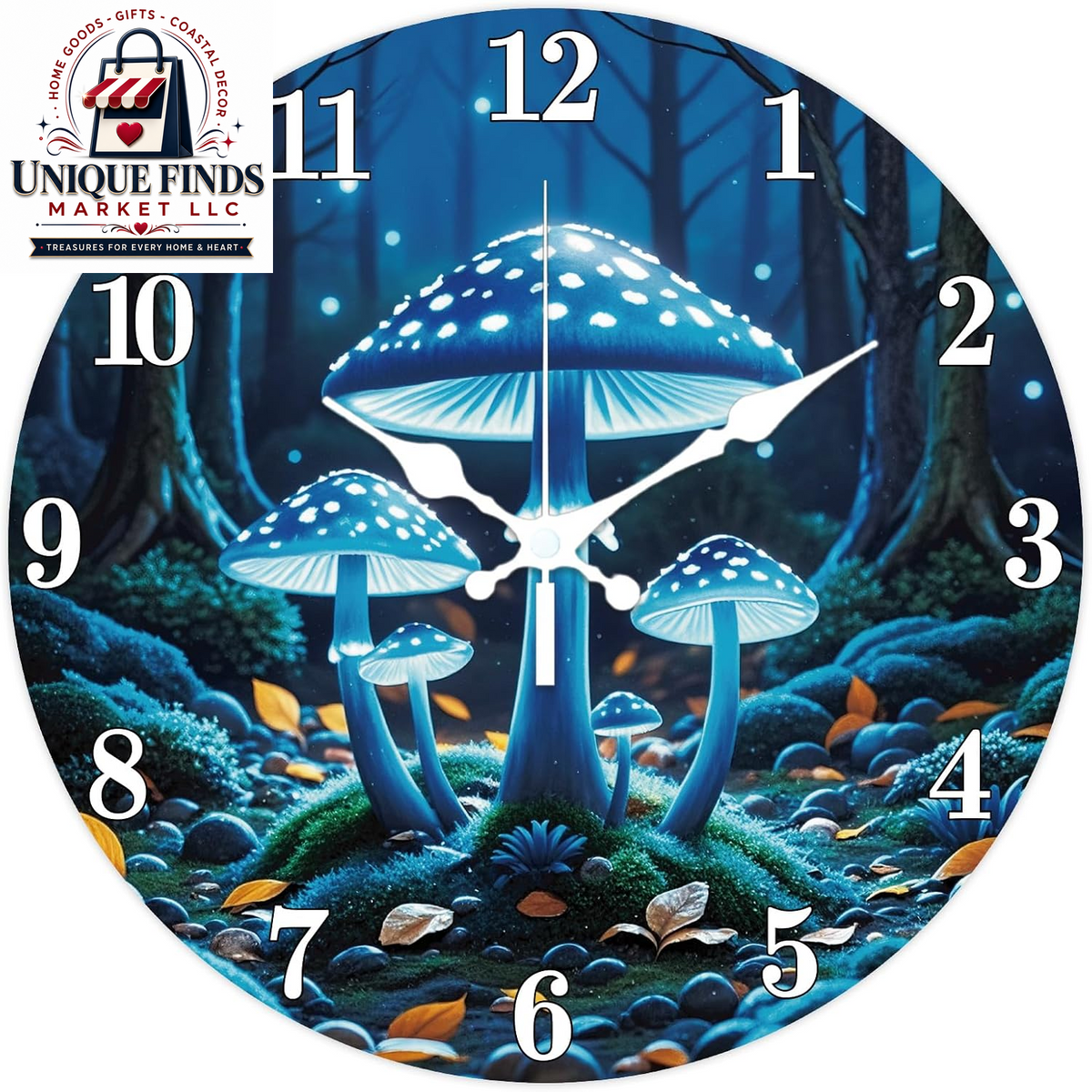 CHGCRAFT Industrial-Style 12-Inch Round Wall Clock with Guitar Pattern