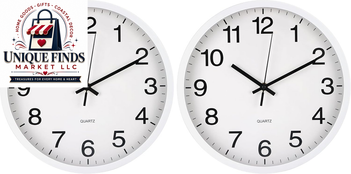 Silent Quartz Movement Wall Clock - Modern Round Plastic Design for Home, Office, School, Living Room, Bedroom, Kitchen (Pink, 12 Inch)