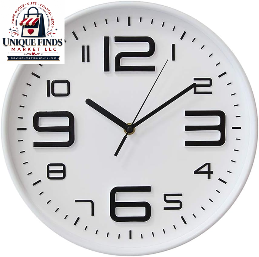HZDHCLH 12-Inch Battery Operated Silent Wall Clock in Green