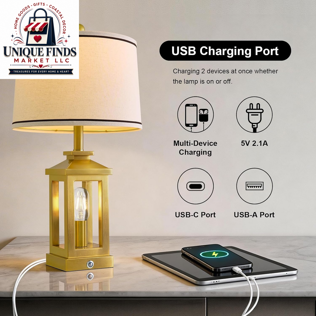 Set of 2 Modern 23.75" Table Lamps for Living Room and Bedroom Nightstands
