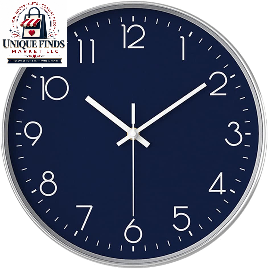 12-Inch Silent Quartz Wall Clock - Non-Ticking Battery Operated Round Clock for Home, Kitchen, Office, School, and Living Room Decor (Mint Green)