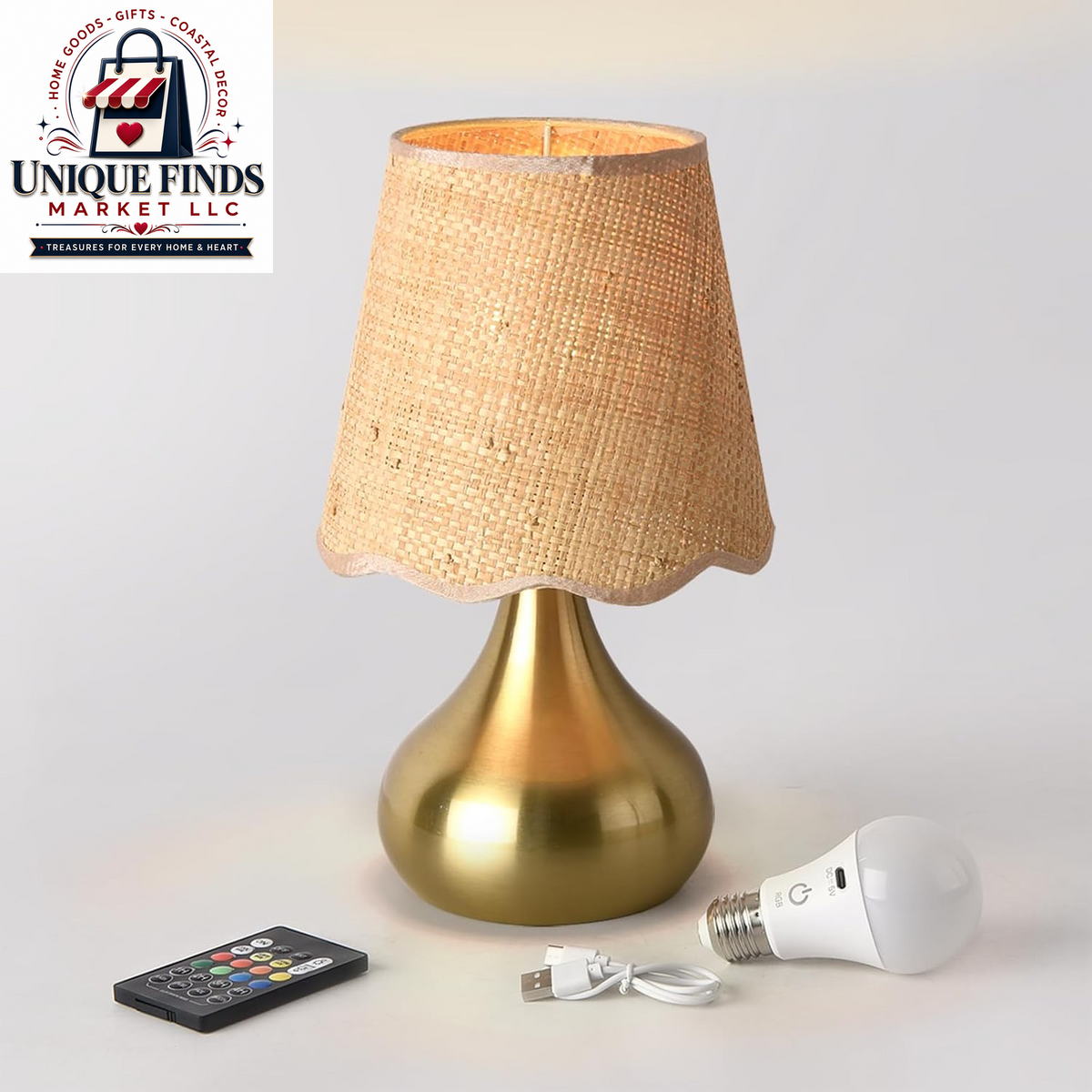 Ziqqeelam Rattan Small Bedside Table Lamp - Boho Mini Table Lamp for Nightstands, Ideal for Farmhouse Decor and Compact Spaces in Bedrooms, Kitchens, and Dorms
