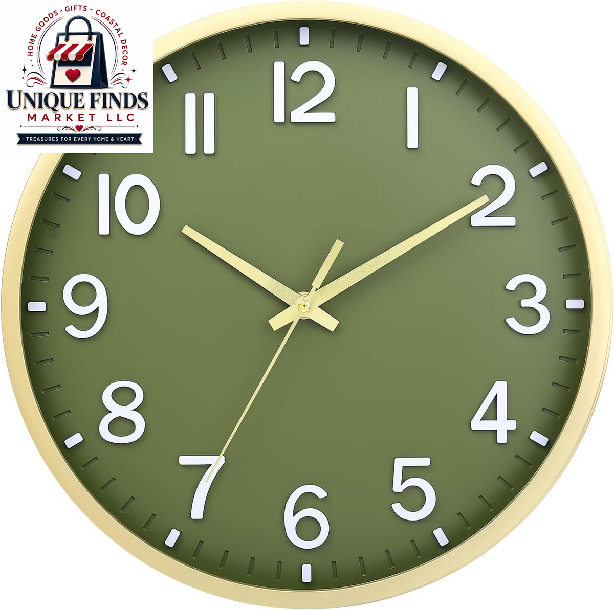 Battery Operated 12-Inch Modern Silent Wall Clock for Home and Office Décor (Gray and White)