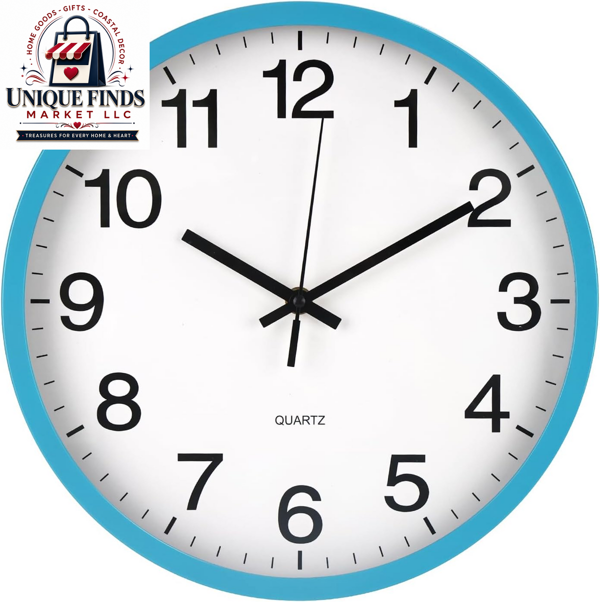 Silent Quartz Movement Wall Clock - Modern Round Plastic Design for Home, Office, School, Living Room, Bedroom, Kitchen (Pink, 12 Inch)
