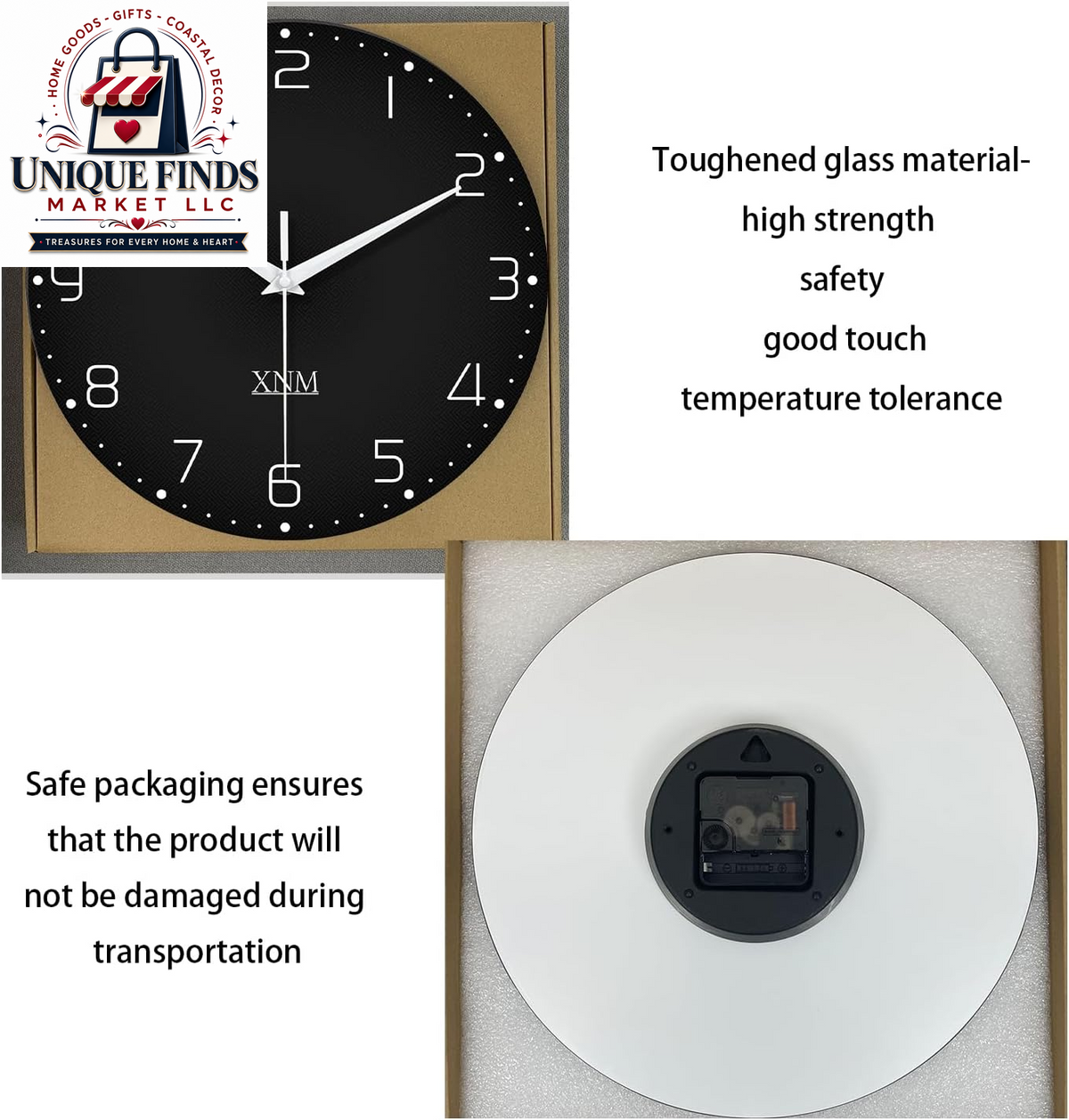XNM 14-Inch Battery Operated Decorative Wall Clock