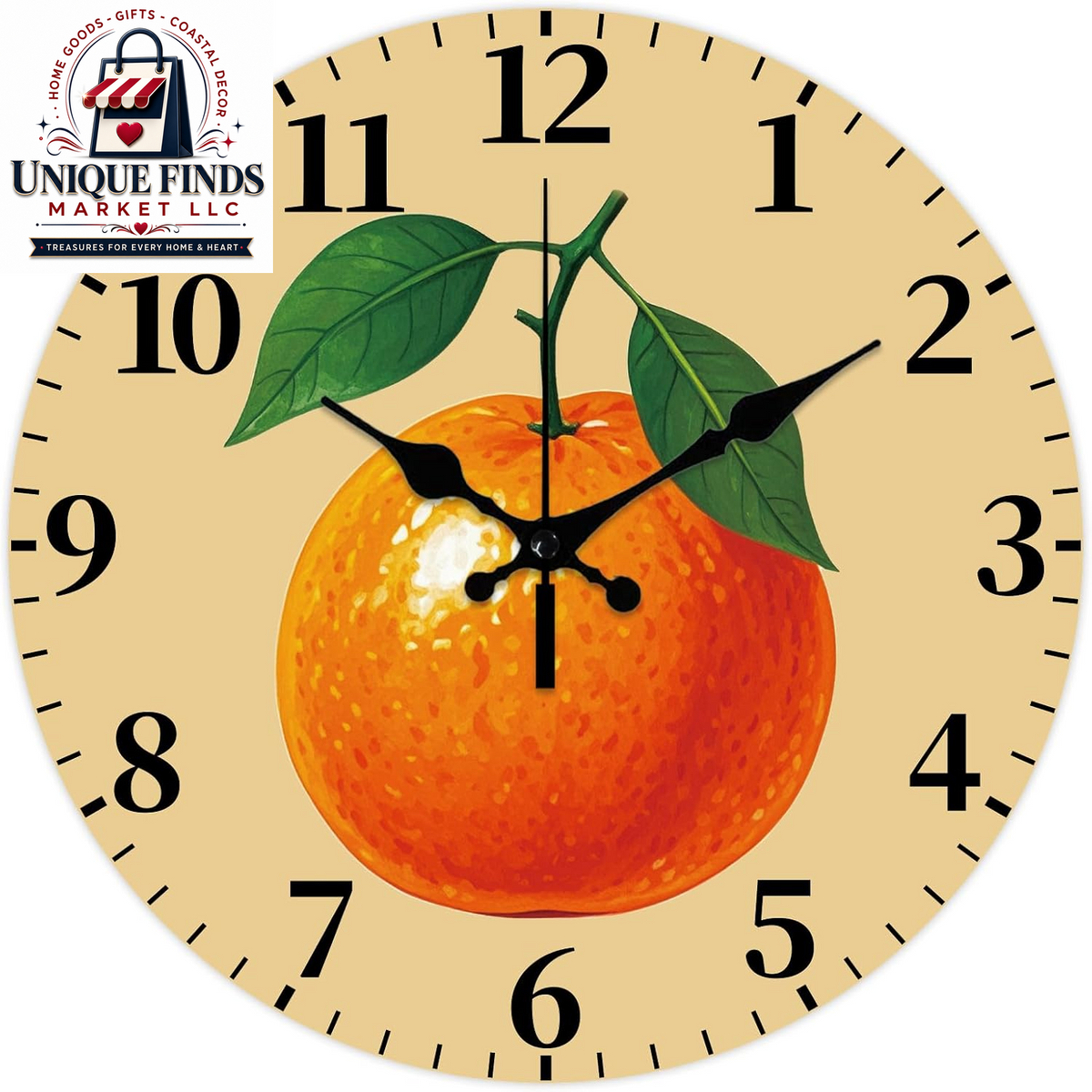 CHGCRAFT Industrial-Style 12-Inch Round Wall Clock with Guitar Pattern