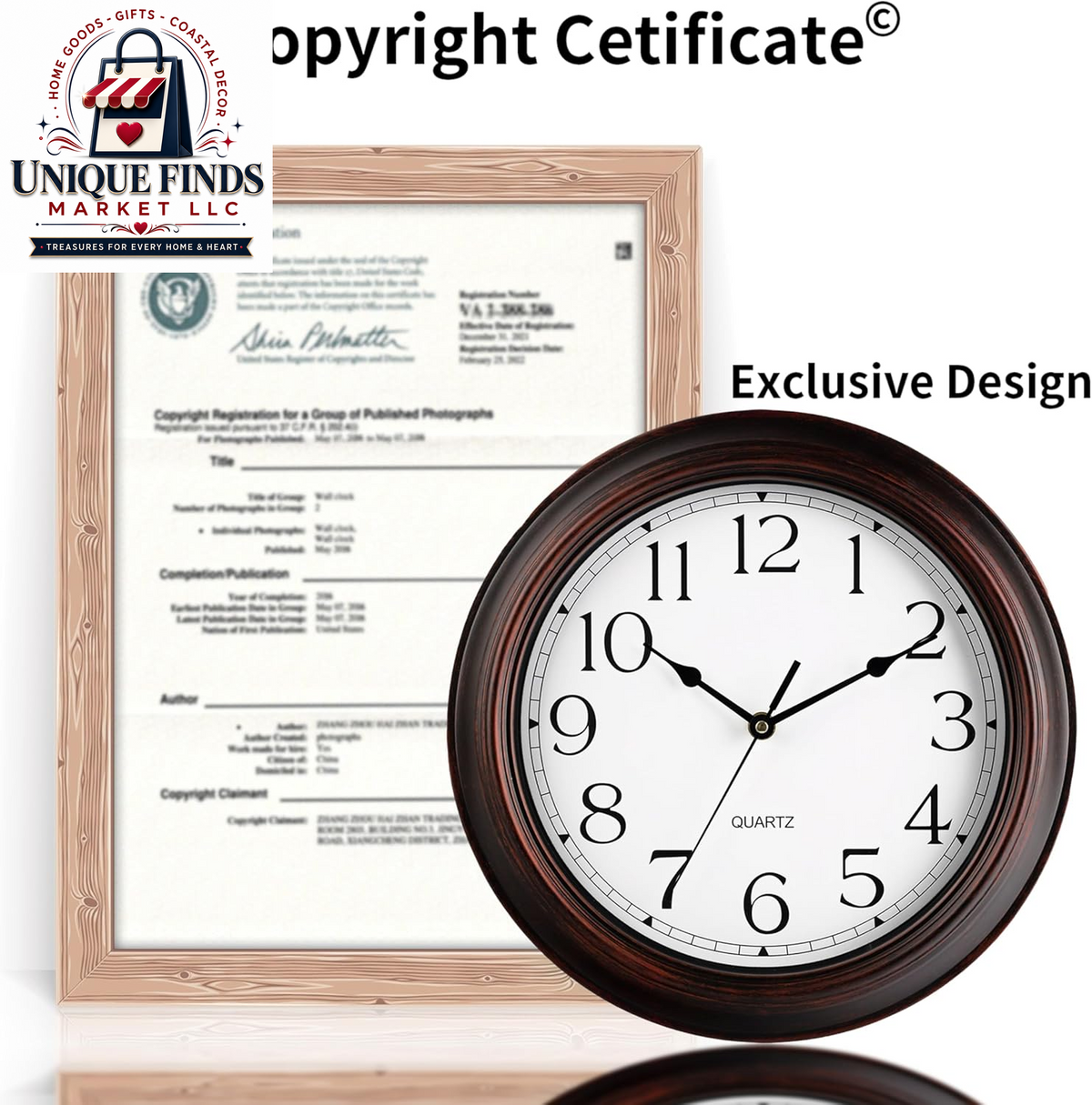 KECYET 12-Inch Battery-Operated Silent Wall Clock for Living Room