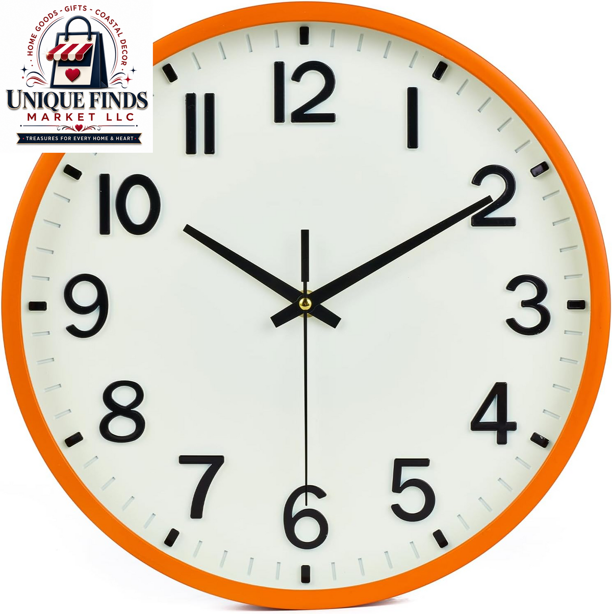 Battery Operated 12-Inch Modern Silent Wall Clock for Home and Office Décor (Gray and White)