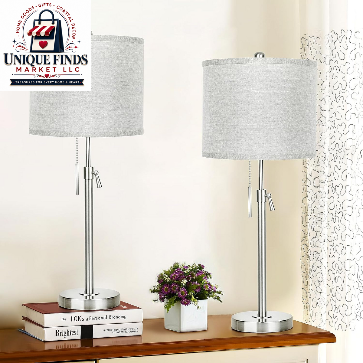 Qingmiao Adjustable Table Lamps Set of 2, 22" to 30" Dimmable Nightstand Lamps for Bedroom and Living Room, Stylish Home Decor and Ideal Housewarming Gifts
