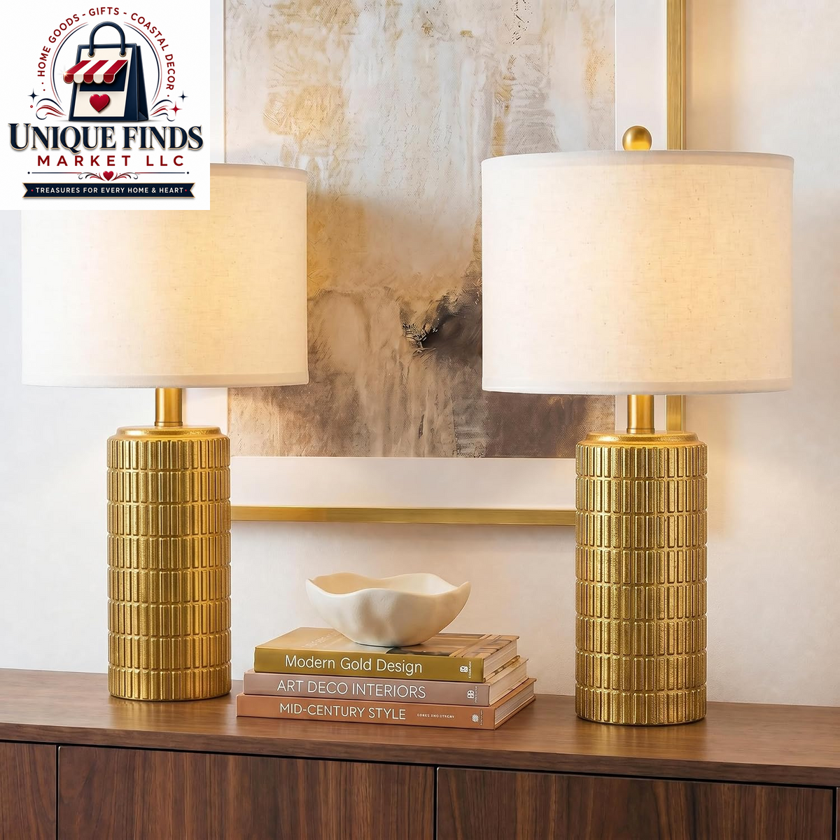 Pokat 23" Blue Ceramic Table Lamps - Set of 2, Traditional Farmhouse Bedside and Living Room Nightstand Lamps