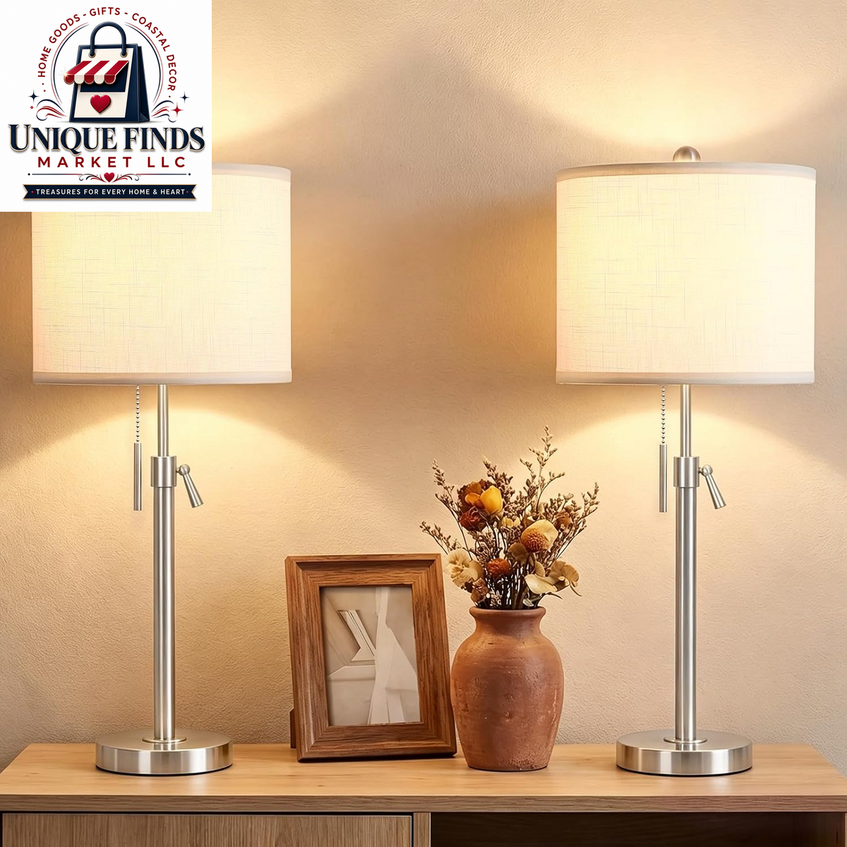 Qingmiao Adjustable Table Lamps Set of 2, 22" to 30" Dimmable Nightstand Lamps for Bedroom and Living Room, Stylish Home Decor and Ideal Housewarming Gifts