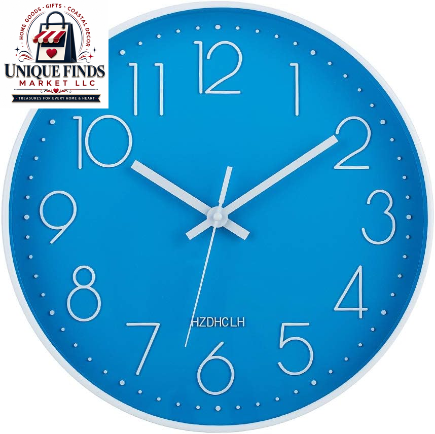 HZDHCLH 12-Inch Silent Battery-Operated Wall Clock in Green