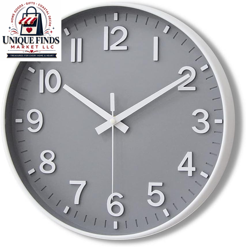 HZDHCLH 12-Inch Silent Battery-Operated Wall Clock in Green