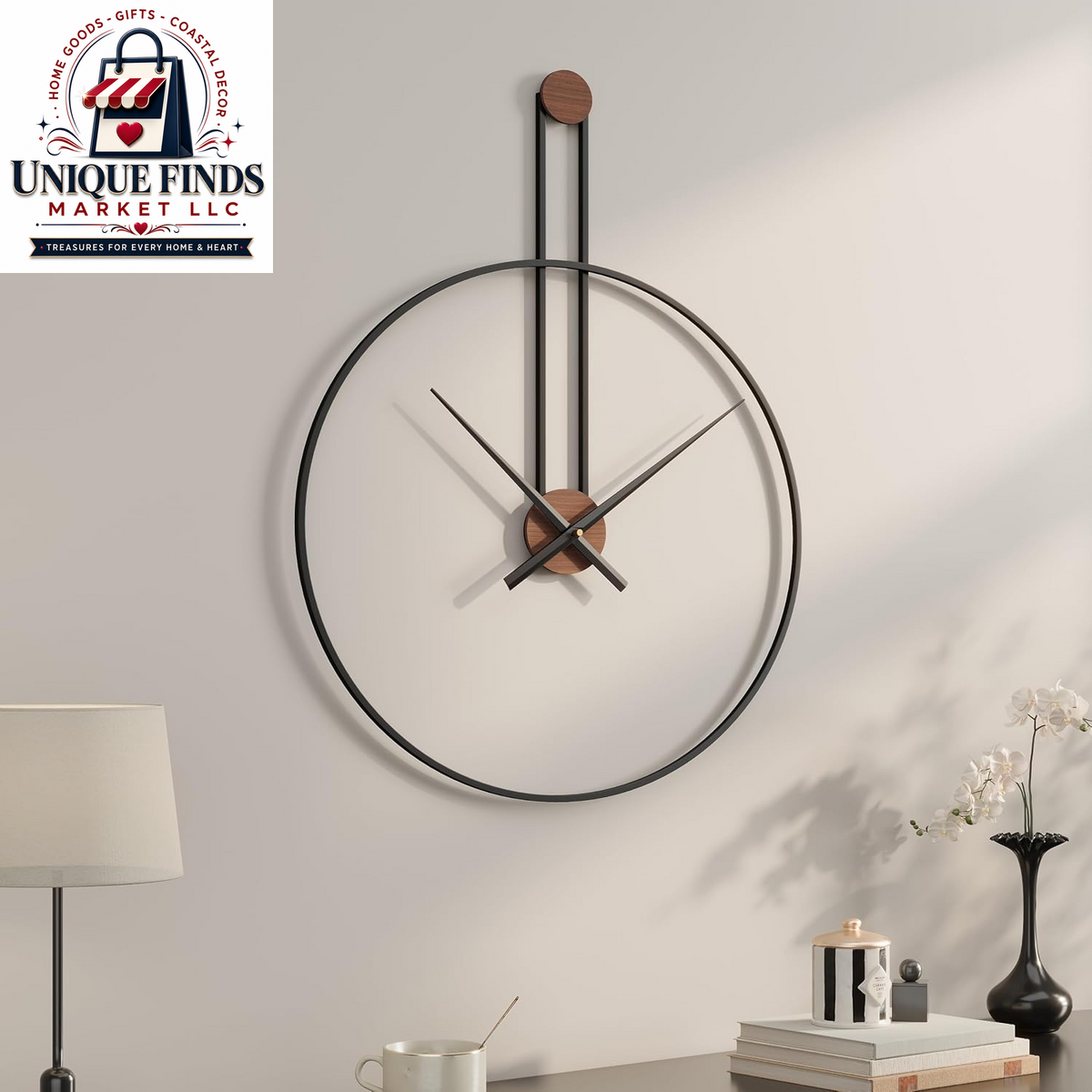 Cuspin 24-Inch Gold Metal Wall Clock for Elegant Living Room Decor