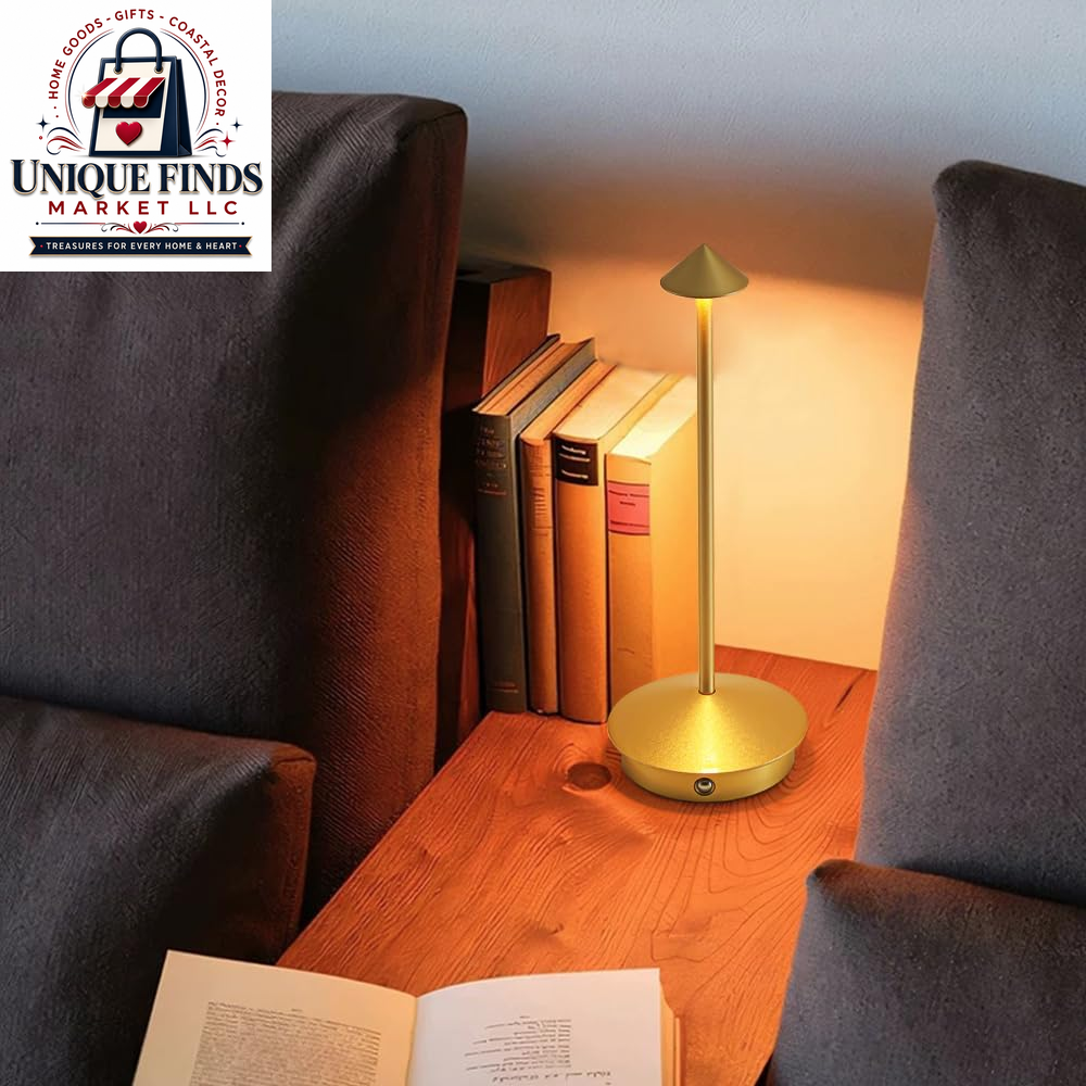 2-Pack Rechargeable Aluminum Cordless Table Lamps with 6000mAh Battery, Waterproof and Dimmable LED Touch Lamps for Outdoor and Restaurant Use
