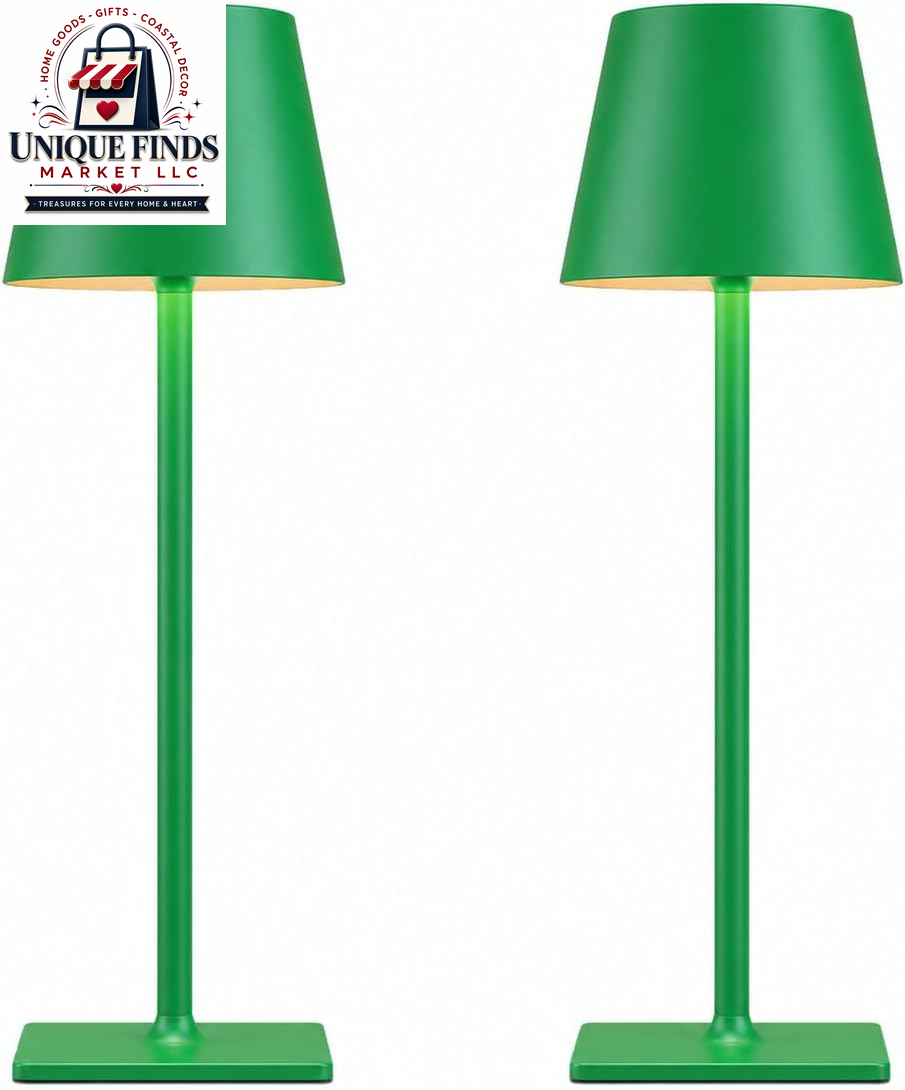 Yogaret Black Cordless Table Lamps with 6000mAh Rechargeable Battery - Set of 2