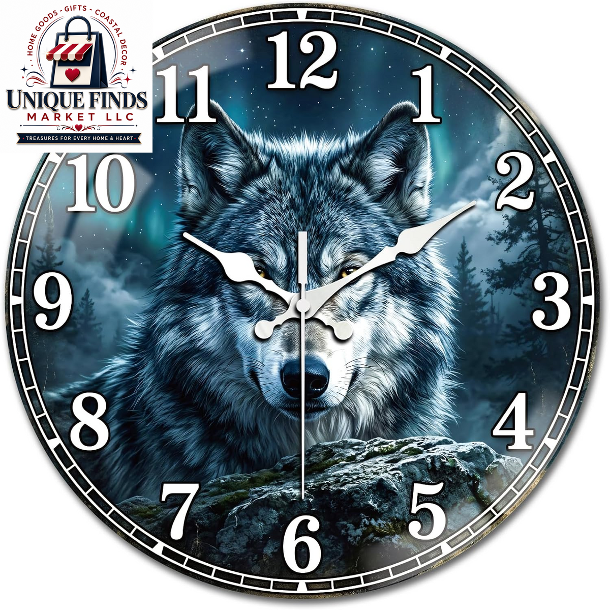 Peacoblue 12-Inch Battery-Operated Basketball Wall Clock