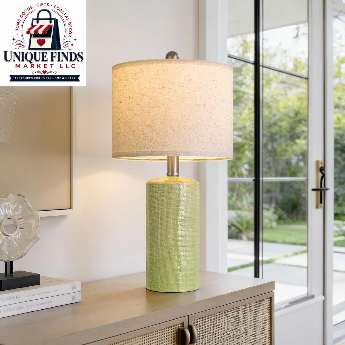 Small Table Lamps Set of 2 for Living Room 20.25" Blue Lamps Bedside Lamps