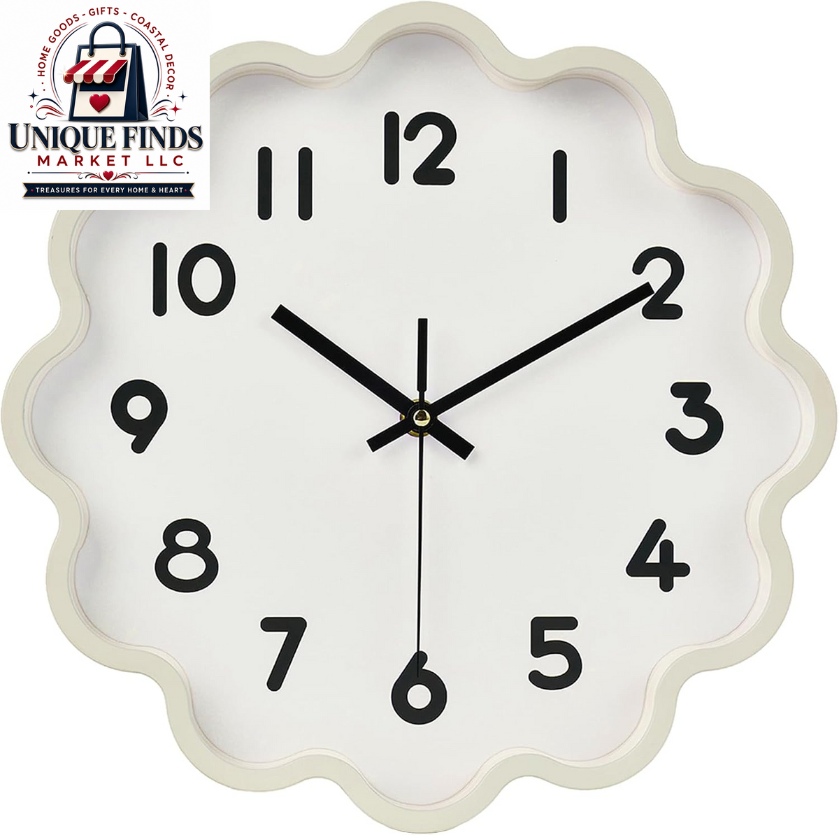 HZDHCLH 12-Inch Silent Battery-Operated Wall Clock in Green