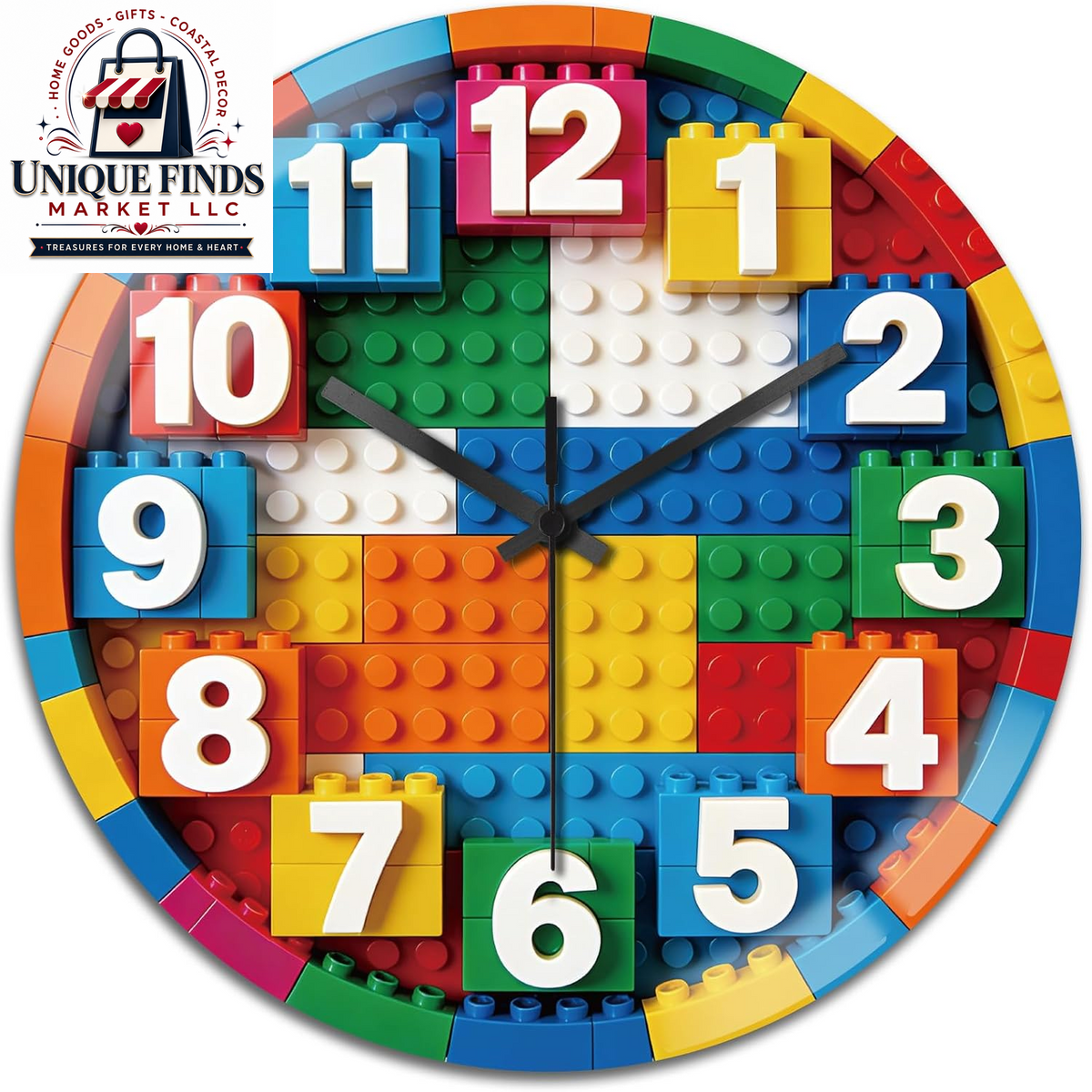 Peacoblue 12-Inch Battery-Operated Basketball Wall Clock