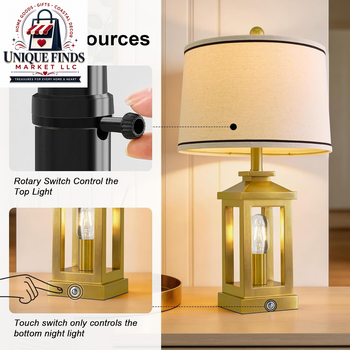 Set of 2 Modern 23.75" Table Lamps for Living Room and Bedroom Nightstands