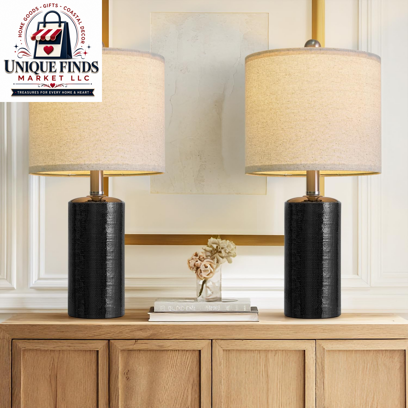 Small Table Lamps Set of 2 for Living Room 20.25" Blue Lamps Bedside Lamps
