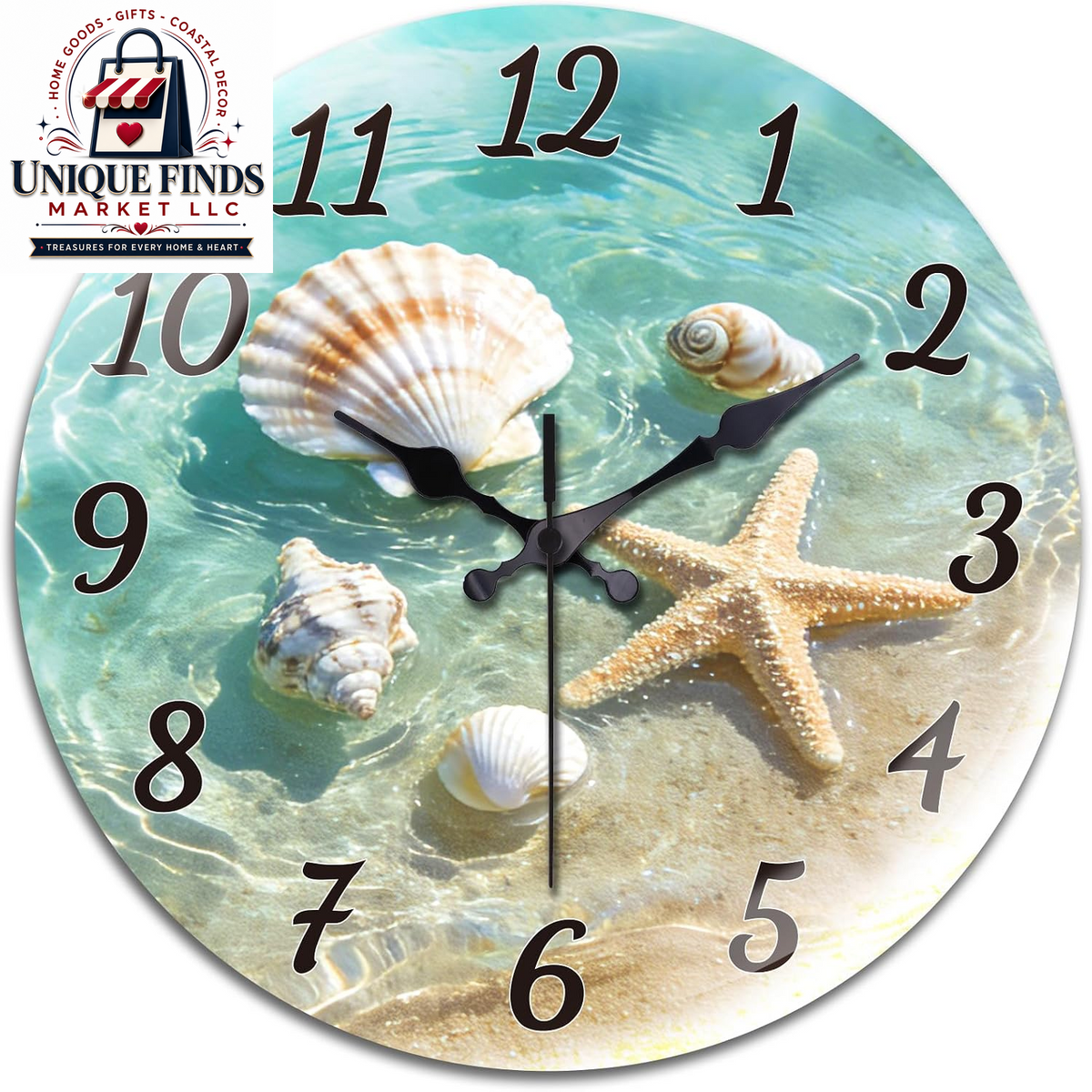 Peacoblue 12-Inch Battery-Operated Basketball Wall Clock