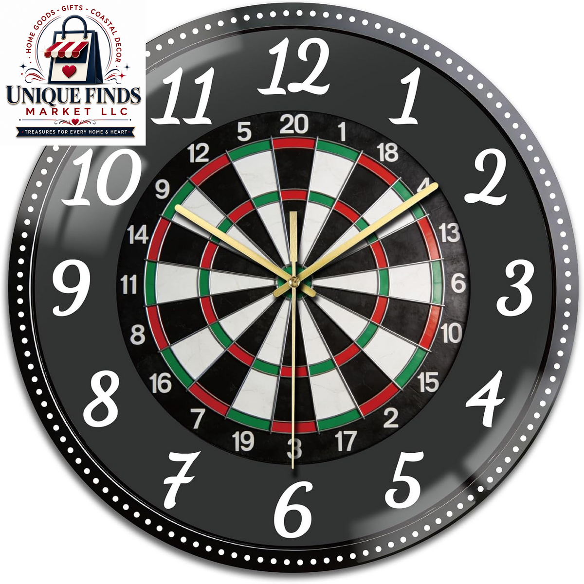 Peacoblue 12-Inch Battery-Operated Basketball Wall Clock