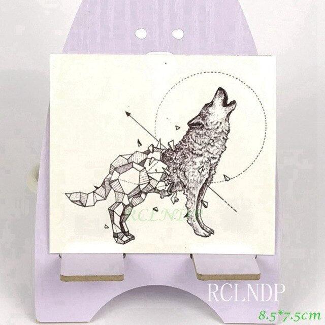 Waterproof Animal Temporary Tattoo Sticker Wolf Modern Tatoo Foot Neck Luxury Tattoos For Men Women