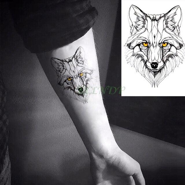 Waterproof Animal Temporary Tattoo Sticker Wolf Modern Tatoo Foot Neck Luxury Tattoos For Men Women
