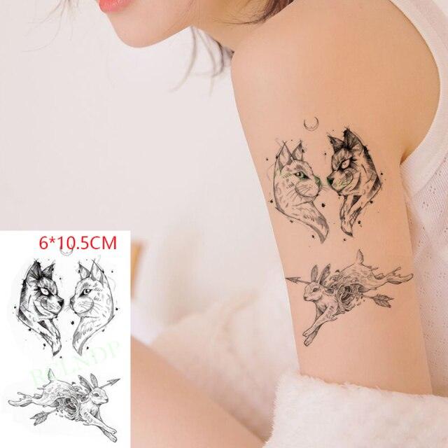 Waterproof Animal Temporary Tattoo Sticker Wolf Modern Tatoo Foot Neck Luxury Tattoos For Men Women