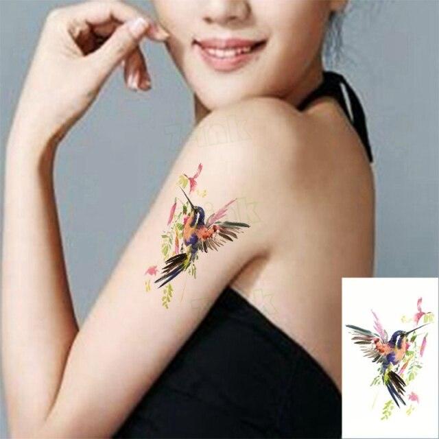 Waterproof Temporary Tattoo Lavender Stickers Butterfly Flower Luxury Small Tattoo For Body Arm
