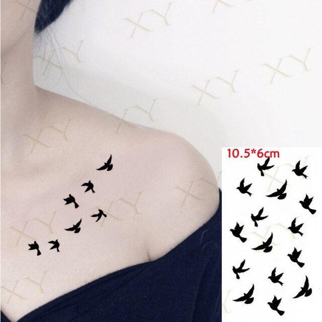 Waterproof Temporary Tattoo Lavender Stickers Butterfly Flower Luxury Small Tattoo For Body Arm