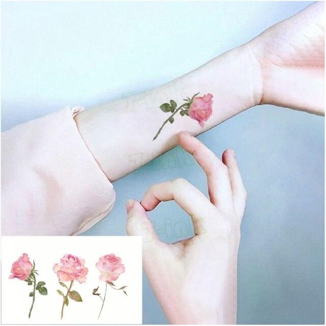 Waterproof Temporary Tattoo Lavender Stickers Butterfly Flower Luxury Small Tattoo For Body Arm