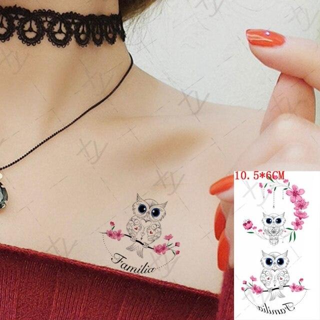 Waterproof Temporary Tattoo Lavender Stickers Butterfly Flower Luxury Small Tattoo For Body Arm