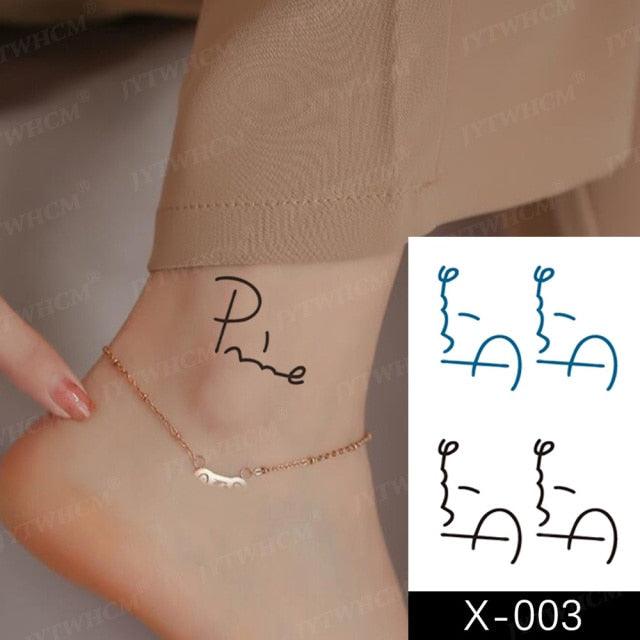 Women's Different Stickers Tattoo Temporary Waterproof Neck Arm Leg Tattoo Colorful Design