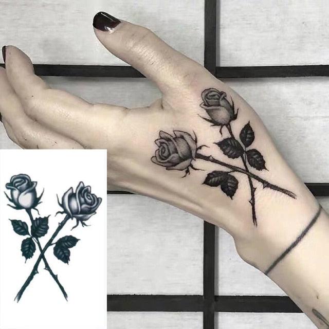 Women's Different Stickers Tattoo Temporary Waterproof Neck Arm Leg Tattoo Colorful Design