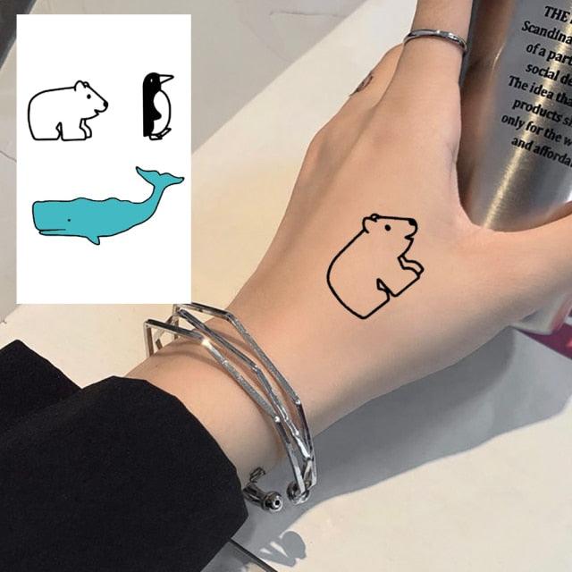 Women's Different Stickers Tattoo Temporary Waterproof Neck Arm Leg Tattoo Colorful Design
