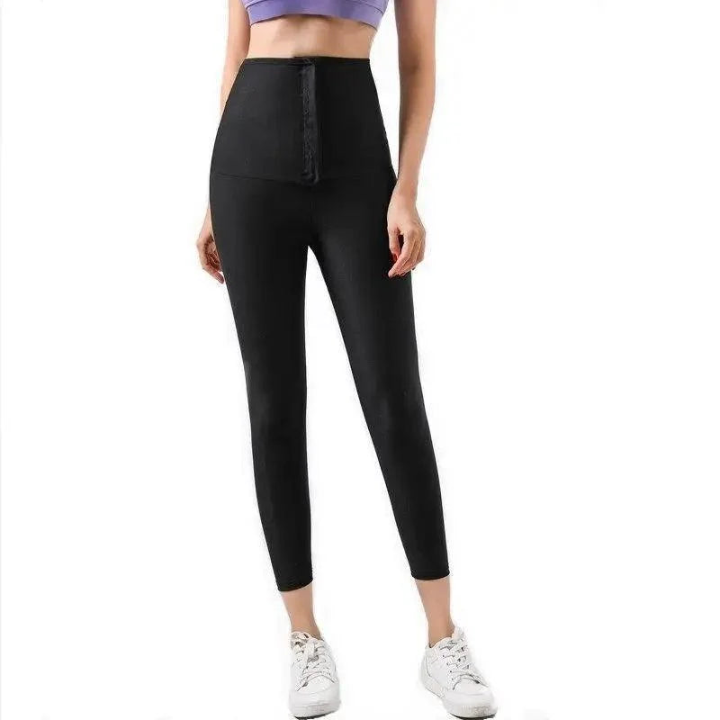 Women's Hot Thermo Compression Sweat Sauna Pants - Body Shaper Exercise Workout Weight Thermo Sweat Leggings
