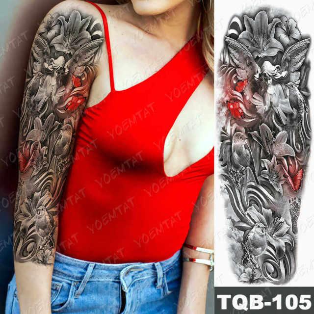 Womens Large Tattoo Eye Lion Waterproof Temporary Sticker Realistic Big Luxury Tattoo Modern Design