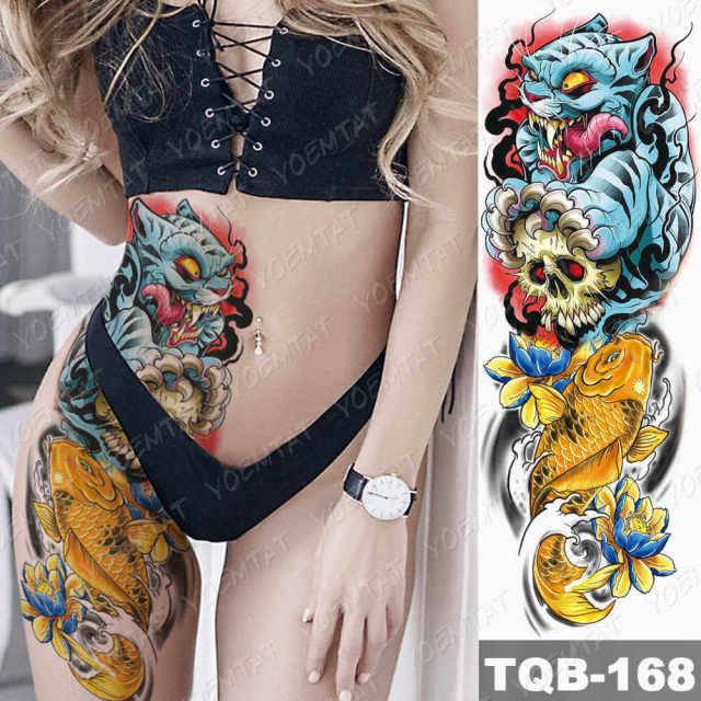 Womens Large Tattoo Eye Lion Waterproof Temporary Sticker Realistic Big Luxury Tattoo Modern Design