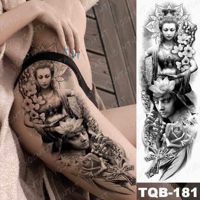 Womens Large Waterproof Temporary Sticker Tattoo Tiger Fox Luxury Design From Wonderland