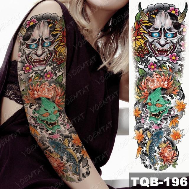 Womens Large Waterproof Temporary Sticker Tattoo Tiger Fox Luxury Design From Wonderland