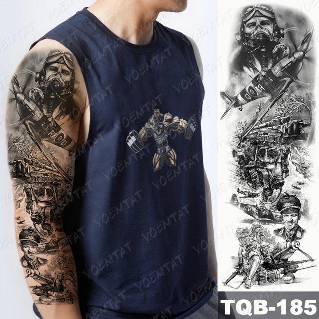 Womens Large Waterproof Temporary Sticker Tattoo Tiger Fox Luxury Design From Wonderland