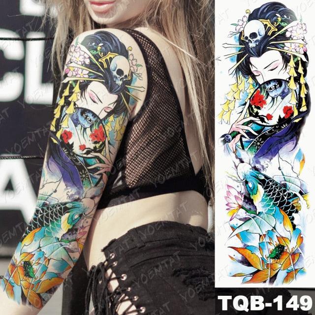 Womens Large Waterproof Temporary Sticker Tattoo Tiger Fox Luxury Design From Wonderland