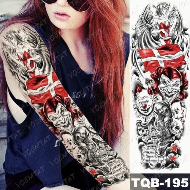 Womens Large Waterproof Temporary Sticker Tattoo Tiger Fox Luxury Design From Wonderland