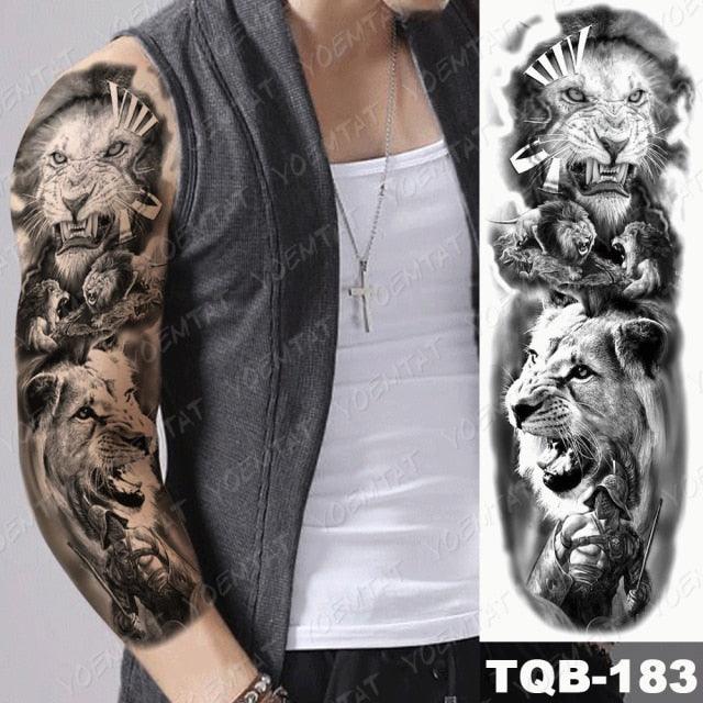 Womens Large Waterproof Temporary Sticker Tattoo Tiger Fox Luxury Design From Wonderland
