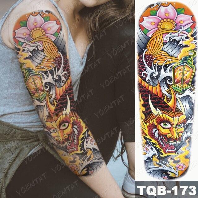 Womens Large Waterproof Temporary Sticker Tattoo Tiger Fox Luxury Design From Wonderland